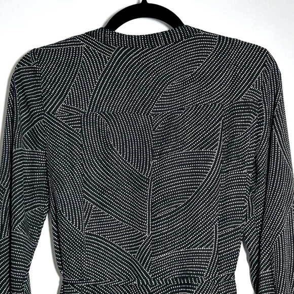 NWT Madewell Black Tie-Waist Midi Dress in White Dot, Size XS - Picture 11 of 16